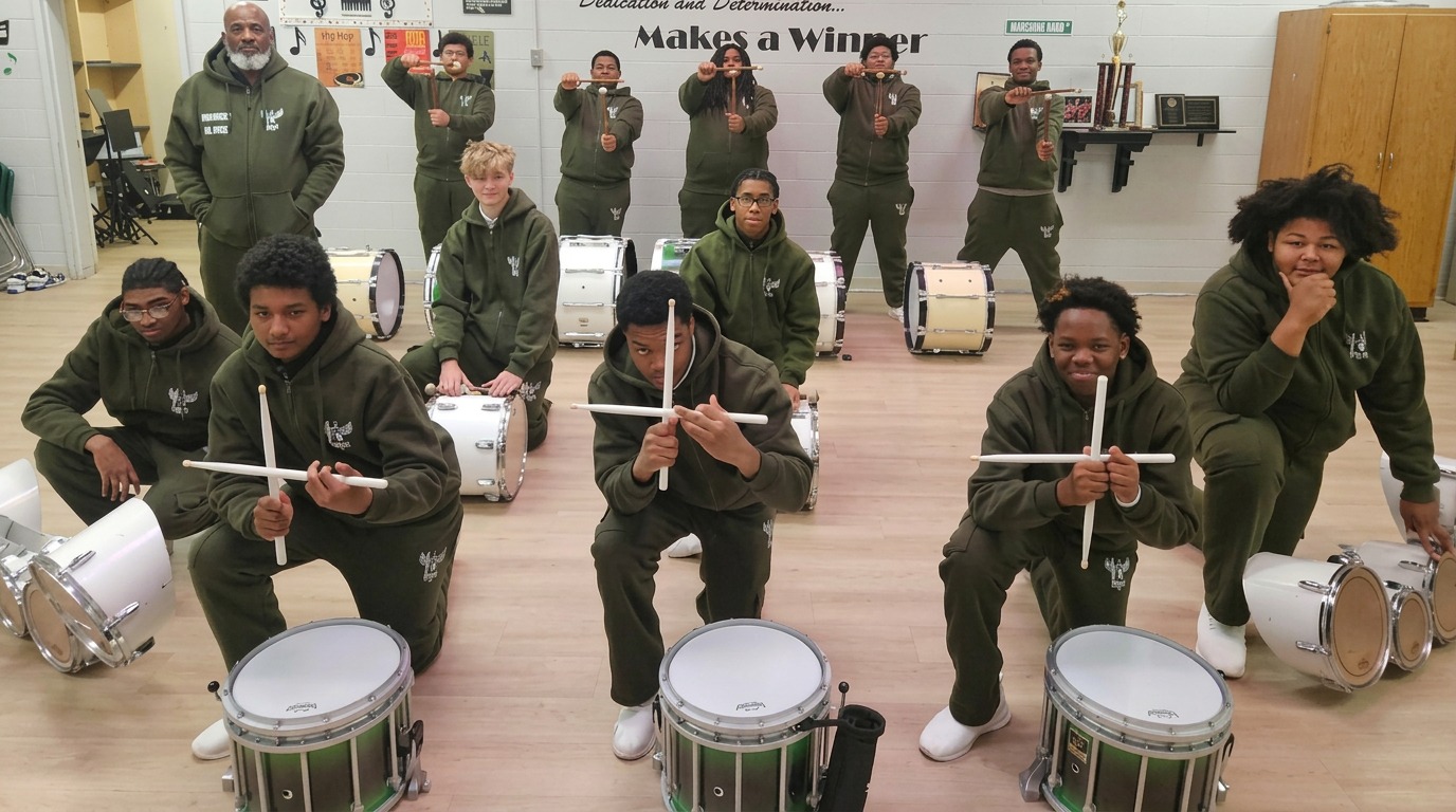 Band & Drum Line at Green Tech High Charter School